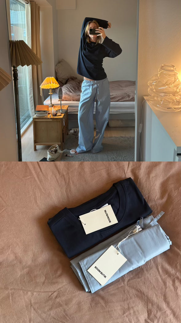 Herdís är 168 cm lång och använder storlek S.