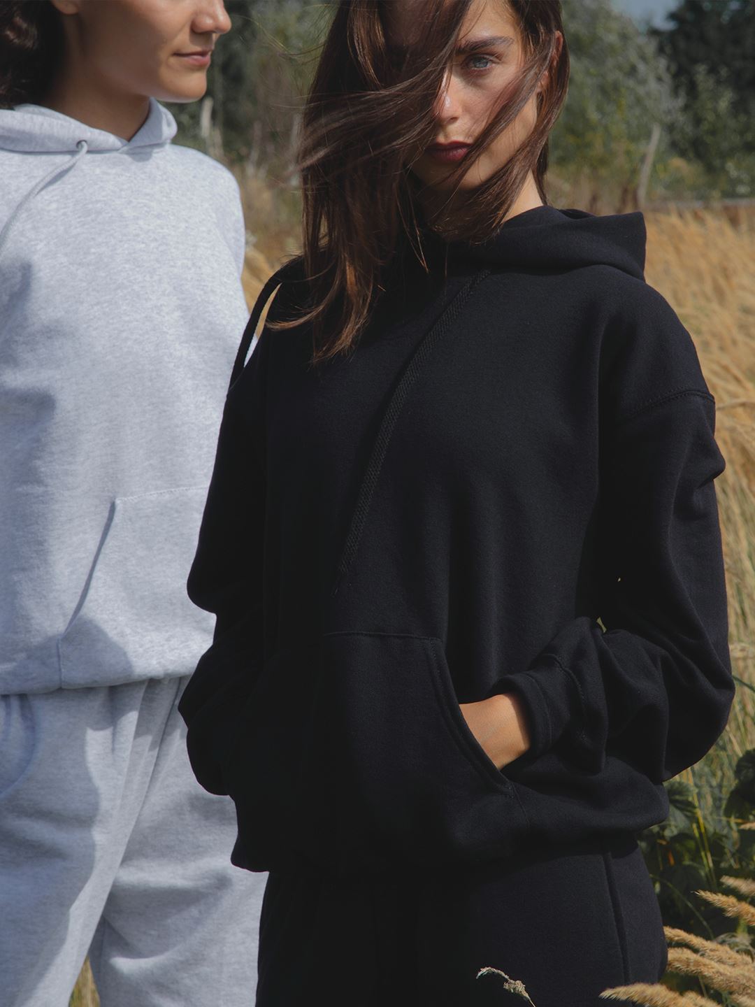 Johanne är 165 cm lång och bär storlek M.